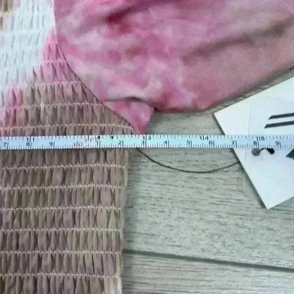 VIBE Pink Tie Dye Ruched Mini Dress Size M NWT - Picture 7 of 8